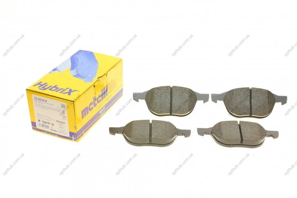Колодки гальмівні (передні) Ford Connect 13-/C-Max 07-10/Kuga 08-/Focus/Volvo/Mazda 3 04-14/5 0 UA63 Metelli 22-0534-0 (фото 1)