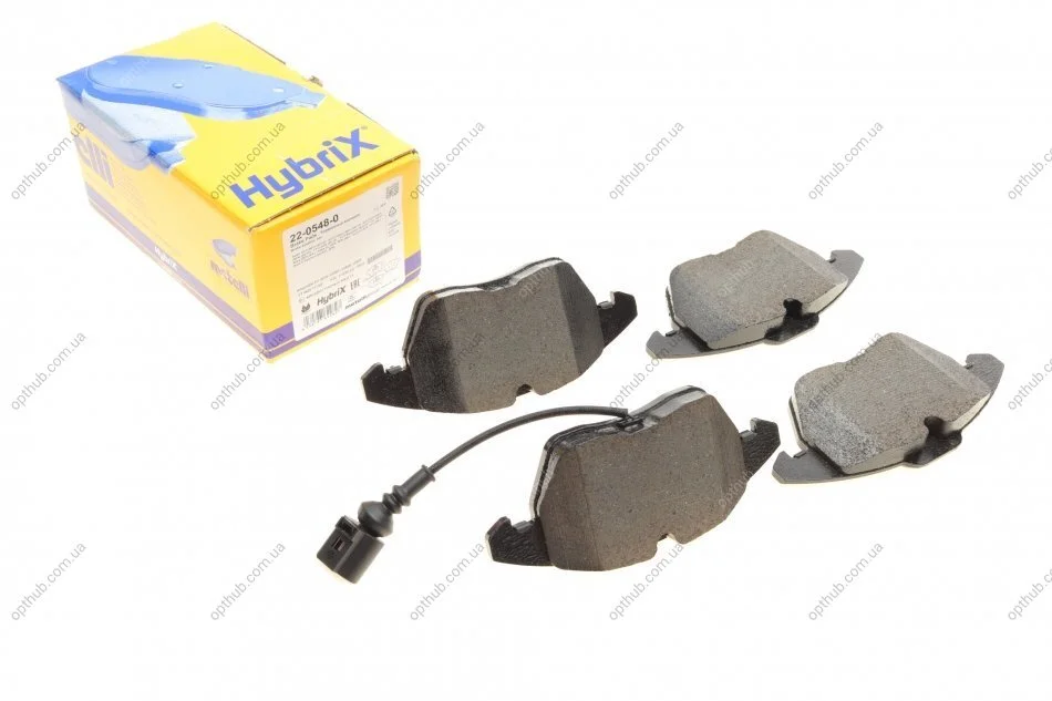 Колодки гальмівні (передні) Audi A3/Skoda Octavia/Fabia/SuperB/VW Caddy/Golf 03- (+датчик) UA63 Metelli 22-0548-0 (фото 1)