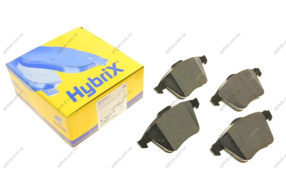 Колодки гальмівні (передні) Ford Focus/Mazda 3/Volvo C30/C70/S40/V50/Opel Vectra C 05-14/V40 12 UA63 Metelli 22-0549-3 (фото 1)