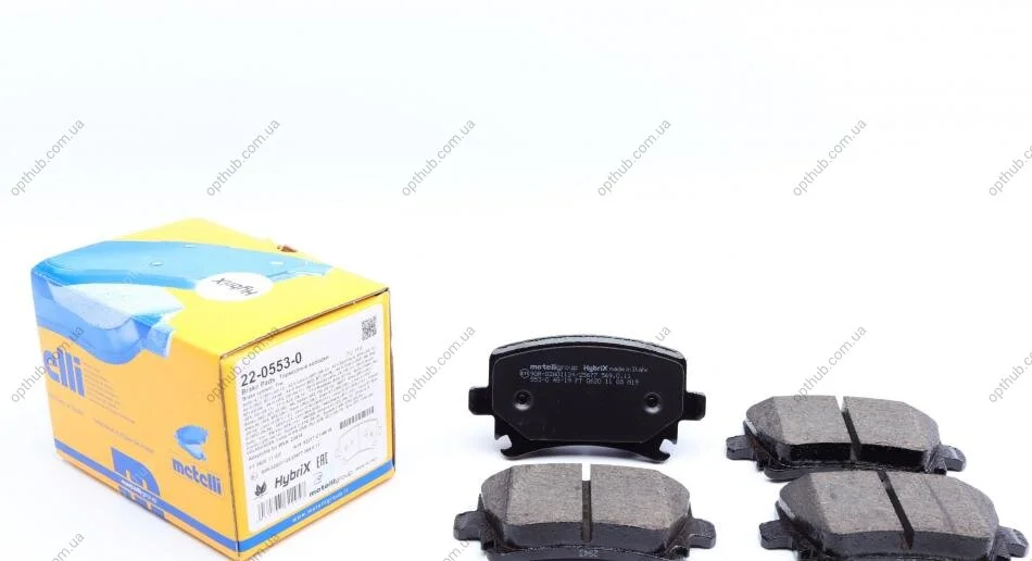 Колодки гальмівні (задні) Audi A3/A4/A6/TT/Skoda Octavia/SuperB/VW Caddy/Golf/Passat B6/Touran UA63 Metelli 22-0553-0 (фото 1)