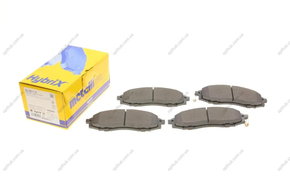 Колодки гальмівні (передні) Nissan Navara/Pick Up 2.4i/2.5 TD 98- (Akebono) METELLI UA63 Metelli 22-0611-0 (фото 1)