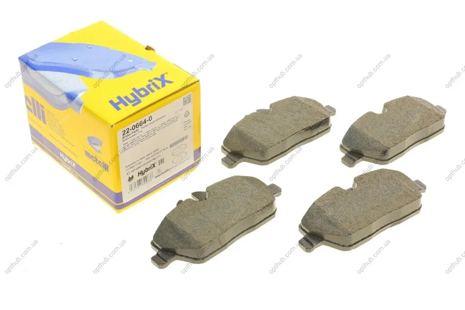 Комплект гальмівних колодок (дискових) METELLI Metelli 22-0664-0 (фото 1)