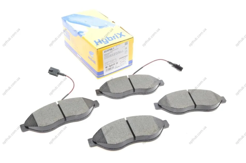 Комплект гальмівних колодок (дискових) METELLI Metelli 22-0708-1 (фото 1)