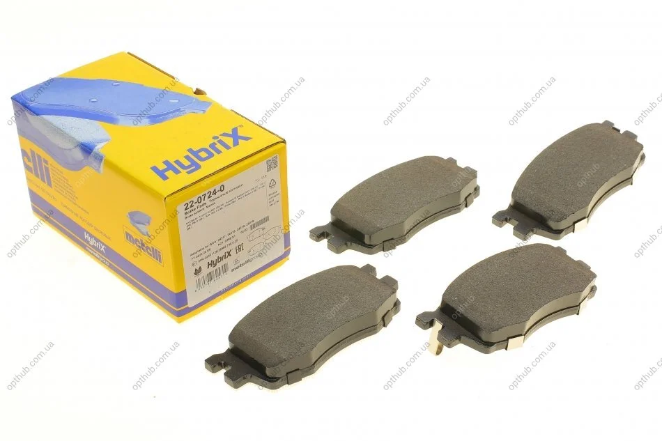Колодки гальмівні (передні) Kia Rio II 05-/Hyundai i20 08-15/Accent 05-10 METELLI UA63 Metelli 22-0724-0 (фото 1)