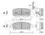 Колодки гальмивни (задни) Mitsubishi Outlander/Lancer 03-/Jeep Compass/Patriot/Dodge Avenger 06 UA63 Metelli 22-0737-0 (фото 10)
