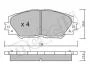 Колодки гальмівні (передні) Toyota Corolla 01-18/Auris 07-12/Rav4 III 05-/Yaris/Prius+ 12- UA63 Metelli 22-0747-0 (фото 9)
