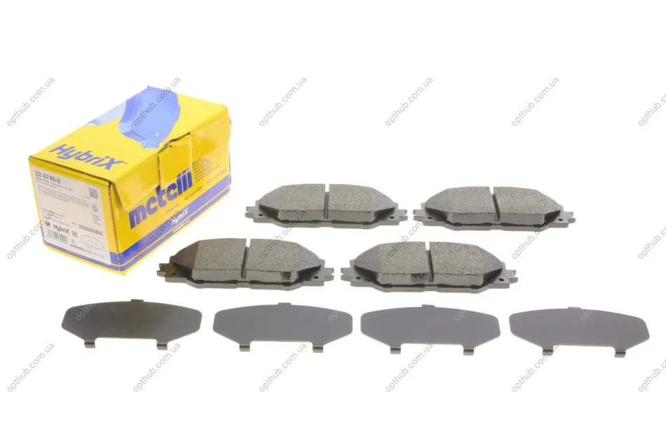 Колодки гальмівні (передні) Toyota Auris 10-18/Prius 08-/Rav4 III/IV 06- METELLI UA63 Metelli 22-0748-0 (фото 1)