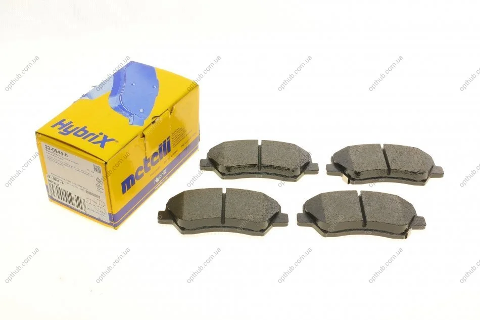 Колодки гальмівні (передні) Hyundai Elantra/ i30/Veloster 11-/Kia Cee'd/Cerato 12-/Soul 09- UA63 Metelli 22-0944-0 (фото 1)