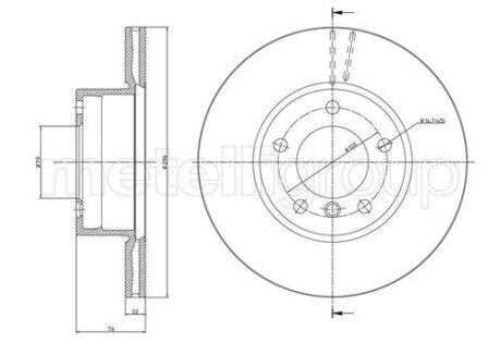 Диск гальмівний Metelli 23-0396C