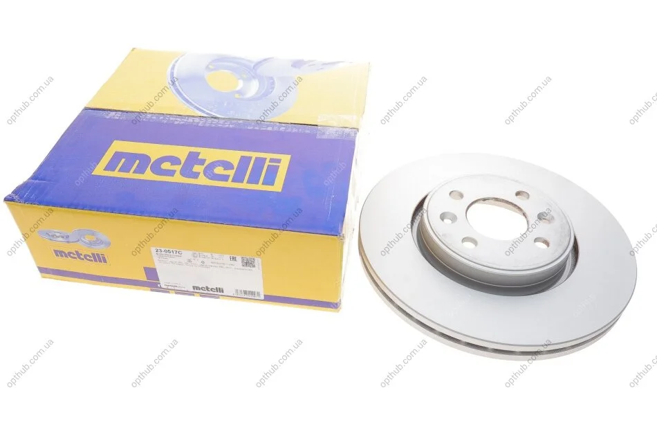 Диск гальмівний (передній) Renault Kangoo/Megane/Scenic/Clio 99-/Laguna 95-01 (280x24) (з покр)(UA63 Metelli 23-0517C (фото 1)