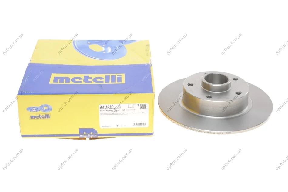 Диск гальмівний (задній) Renault Megane III/Scenic III 08- (260x8)(з підшипником)(+ABS)(d ступ.=6 UA63 Metelli 23-1095 (фото 1)