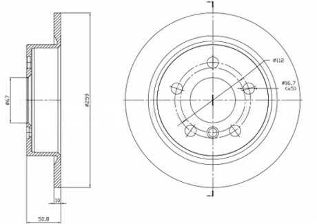 Диск гальмівний Metelli 23-1771C