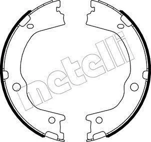Комплект гальмівних колодок (барабанних) Metelli 53-0498 (фото 1)