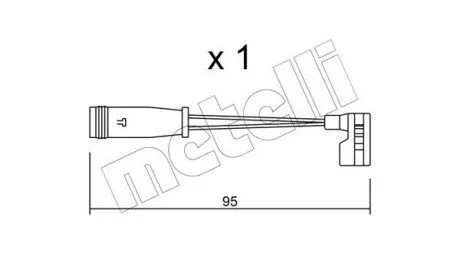 Датчик износа тормозных колодок MB Sprinter/VW Crafter 06- (L=95mm) METELLI (opt-om) Metelli SU.164