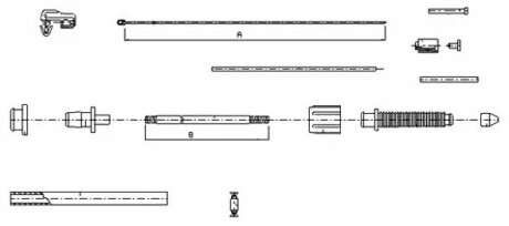 Трос акселератора RENAULT 19 II (B/C53_)RENAULT 19 MK II (B/C53_)RENAULT CLIO I (B/C57_, 5/357_) METZGER 10.0382
