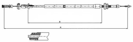 Трос акселератора VW  GOLF IV (1J1),  GOLF IV VARIANT (1J5),  NEW BEETLE (9C1, 1C1) METZGER 10.0904