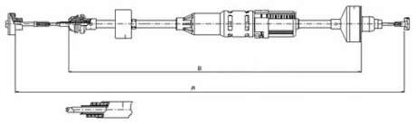 Трос зчеплення VW  GOLF III (1H1),  GOLF III VARIANT (1H5),  VENTO (1H2) -ua METZGER 10.3443