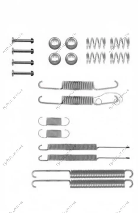 Монтажный к-кт тормозных колодок AUDI 100; VW CADDY METZGER 105-0598 (фото 1)