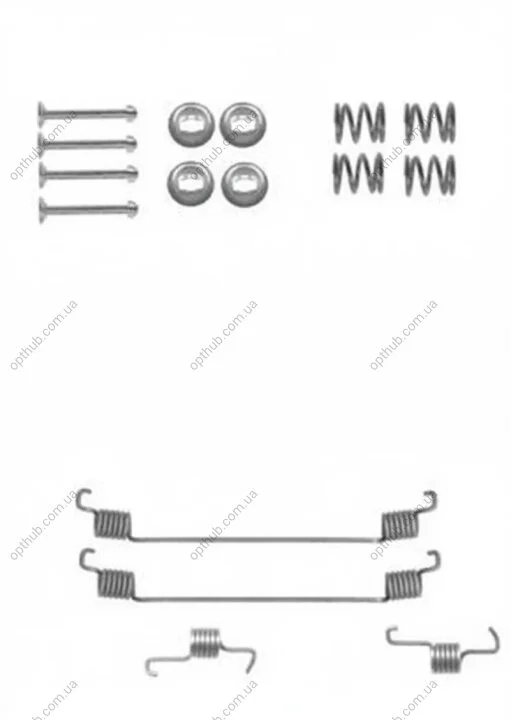 Монтажний к-кт гальмівних колодок CITRIEN C1; PEUGEOT 107; SUZUKI SX4 -ua METZGER 105-0820 (фото 1)