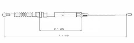 Трос ручного гальма METZGER 10.7627