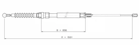 Трос ручного гальма METZGER 10.7627