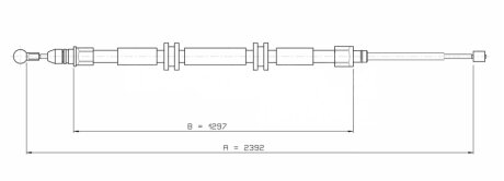 Трос ручного гальма METZGER 11.6686