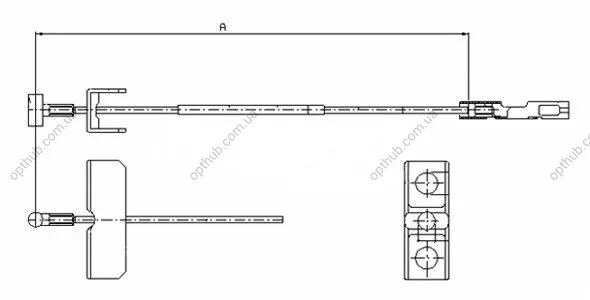 Трос ручного тормоза NISSAN PRIMASTAR (X83)OPEL VIVARO COMBI (J7)OPEL VIVARO (E7)OPEL VIVARO (F7)REN METZGER 11.6802 (фото 1)