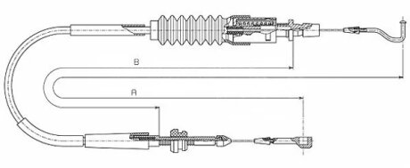 Трос акселератора VW  TRANSPORTER IV (70A, 70H, 7DA, 7DH) METZGER 14.4305
