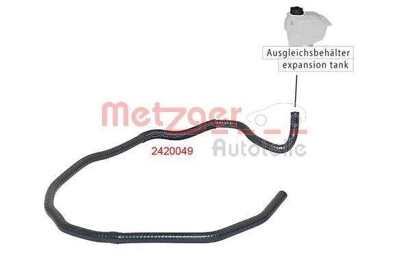 Патрубок системы охлаждения резиновый METZGER 2420049 (фото 1)