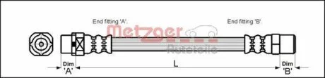 ШЛАНГ ГАЛЬМІВНИЙ METZGER 4110053