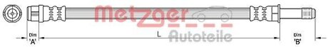 ШЛАНГ ГАЛЬМІВНИЙ METZGER 4110434