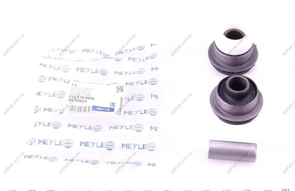 Сайлентблок важеля (переднього/ззаду) MB A-class (W169) 04-12 (к-кт) (opt-om) MEYLE 014 610 0008 (фото 1)