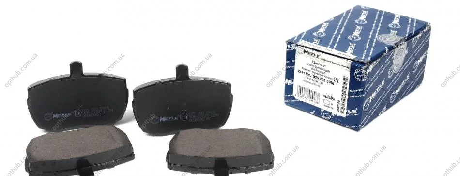 Колодки гальмівні (передні) Ford Transit -91/Daf 400/Iveco Daily 1 40-10 UA63 MEYLE 025 203 5918 (фото 1)