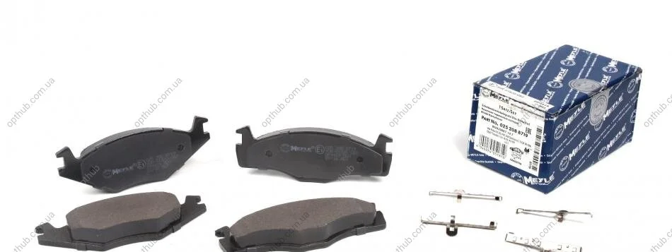 Колодки гальмивни (передни) Seat Cordoba/Ibiza II/VW Golf/Jetta II /Passat/Polo 1.3-2.2 0. 7 UA63 MEYLE 025 208 8719 (фото 1)