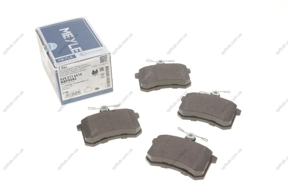 Колодки гальмивни (задни) Audi A4 -00/A6 -97 UA63 MEYLE 025 211 4416 (фото 1)