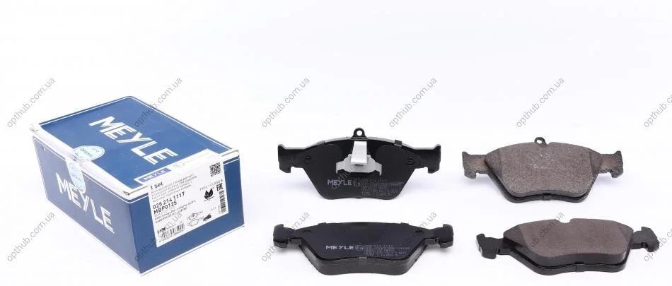 Колодки гальмівні (передні) Opel Clibra A/Omega B/Vectra A/SAAB 900 II 92-03 (opt-om) MEYLE 025 214 1117 (фото 1)