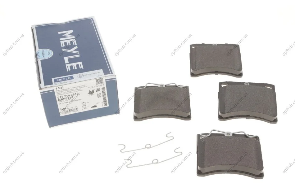 Колодки гальмівні (передні) VW T4 1.9-2.5D 90-95 R15 UA63 MEYLE 025 216 3517 (фото 1)