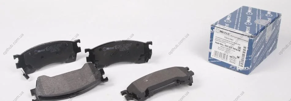 Колодки гальмівні (передні) Mazda 3/6 1.8-2.0 91-02 (131.6x51.5) UA63 MEYLE 025 217 5416/W (фото 1)