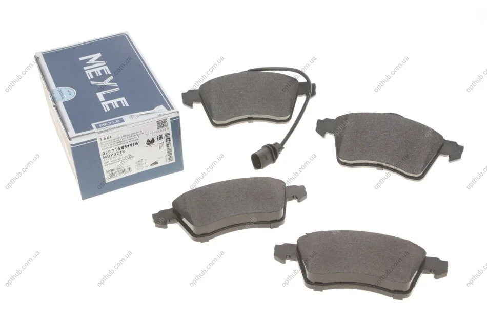 Колодки гальмівні (передні) VW T4 90-03 R15 (з датчиком) UA63 MEYLE 025 218 8519/W (фото 1)