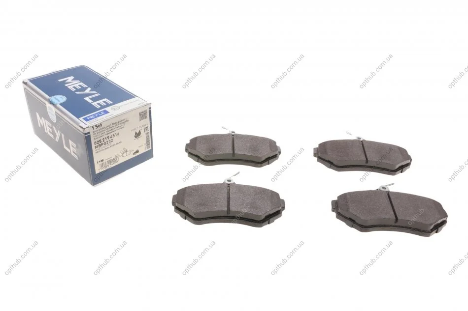 Колодки гальмівні (передні) Seat Cordoba/Ibiza/VW Caddy/Golf/Polo 91-04/Passat B3/B4 88-97 UA63 MEYLE 025 219 4516 (фото 1)