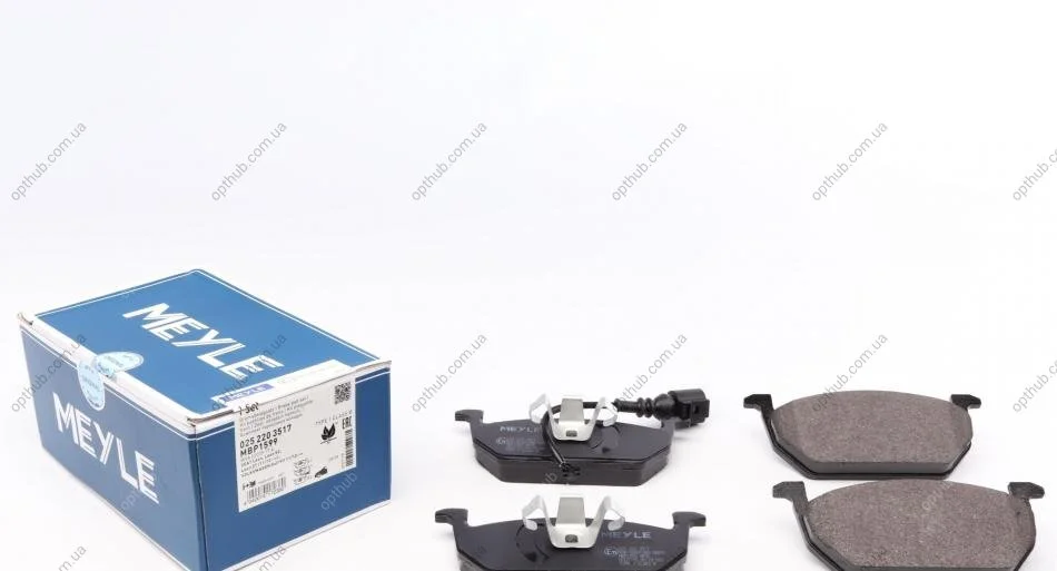 Колодки гальмівні (передні) Audi A3/VW Golf VII 12- (з датчиком) (Ate) UA63 MEYLE 025 220 3517 (фото 1)