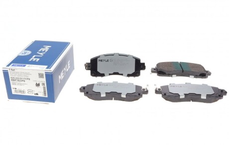 Колодки гальмівні (передні) Subaru Impreza 2.0 i 16-/XV 1.6-2.0 i 17- (opt-om) MEYLE 025 222 0117/PD