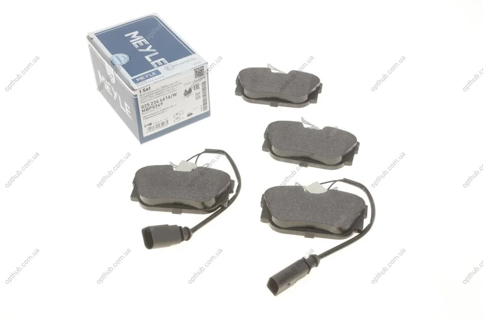 Колодки тормозные (задние) VW T4 98-00-R16 (с датчиками) UA63 MEYLE 025 234 4616/W (фото 1)