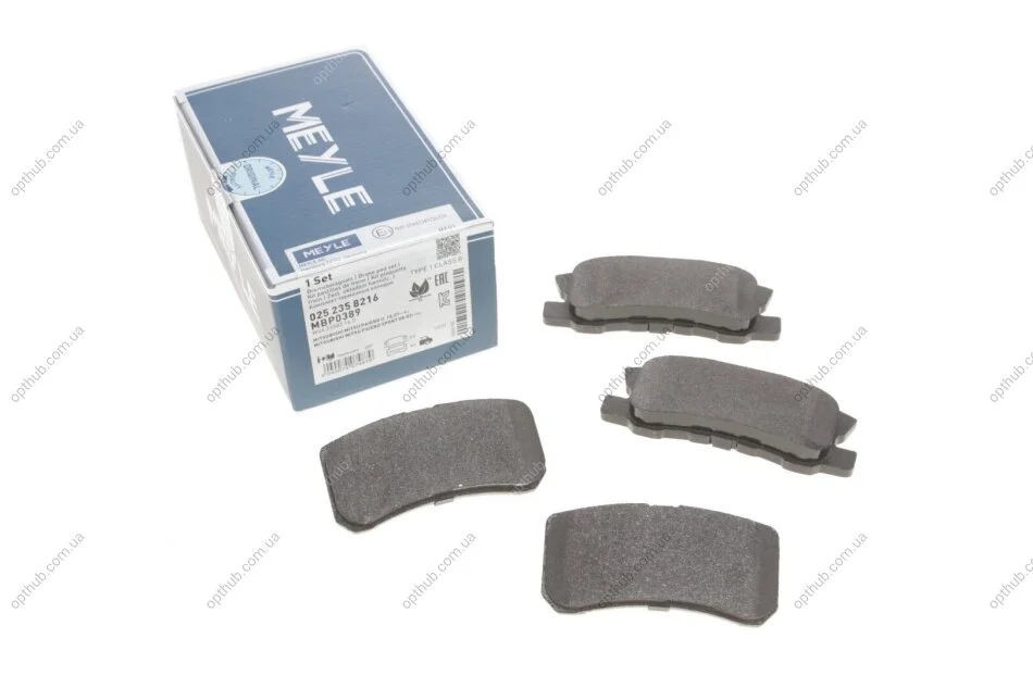 Колодки гальмівні (задні) Mitsubishi Outlander/Lancer/Pajero 00- UA63 MEYLE 025 235 8216 (фото 1)