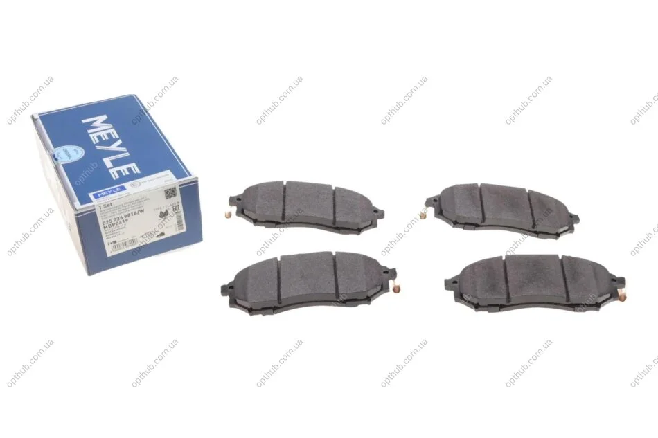 Колодки гальмівні (передні) Renault Koleos 08-/Nissan Qashqai 07-13/Pathfinder/NP300/Muran UA63 MEYLE 025 236 9816/W (фото 1)