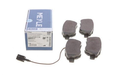 Колодки гальмівні (передні) Fiat Doblo/Citroen Nemo/Peugeot Bipper 08- (Bosch) UA63 MEYLE 025 237 0517/W