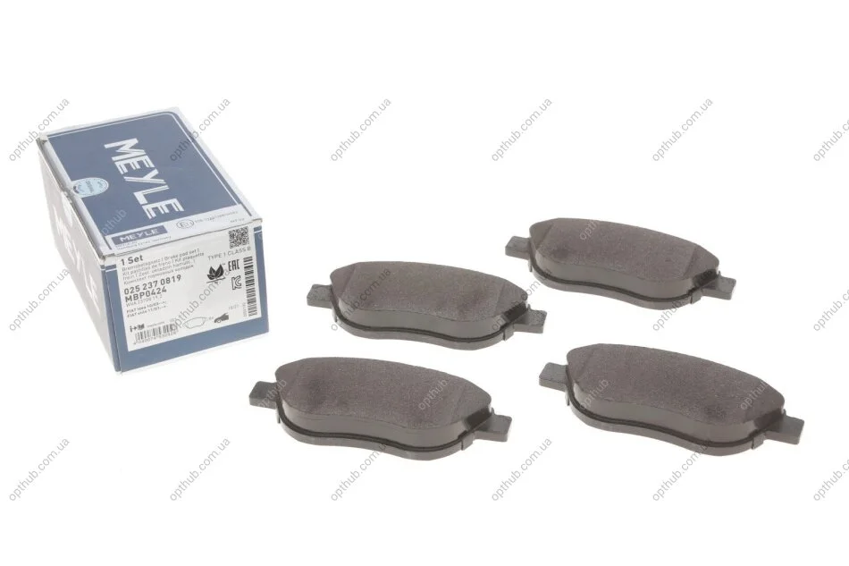 Колодки гальмівні (передні) Citroen Berlingo/Fiat Doblo 01- (Bosch) UA63 MEYLE 025 237 0819 (фото 1)