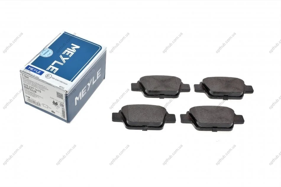 Колодки гальмівні (задні) Alfa Romeo Mito/Fiat BravoII/Stilo/Lancia Delta III 99- (opt-om) MEYLE 025 237 1415 (фото 1)