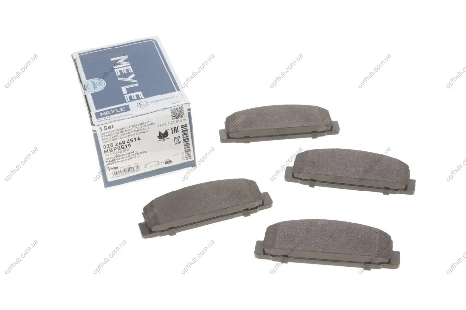 Колодки гальмивни (задни) Mazda 6 02- UA63 MEYLE 025 240 4514 (фото 1)