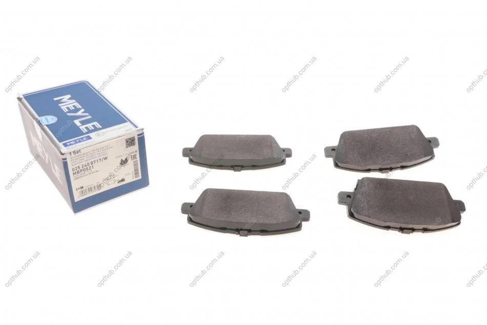 Колодки гальмівні (передні) Honda Civic VIII 05- (Хетчбек) (opt-om) MEYLE 025 240 8717/W (фото 1)